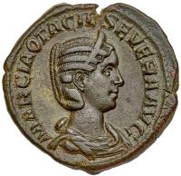 Otacilia Severa, wife of Philip I. AD 244-295. AE Sestertius About XF