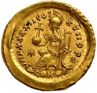 Theodosius II, AD 402-450. Gold Solidus (4.49g) Superb Mint State - 2