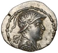 Bactria. Heliokles, c. 145-130 BC. Silver Drachm (3.7g) About XF