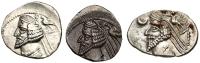 Lot of 3 Different Phraates IV c. 38-2 BC Silver Drachms
