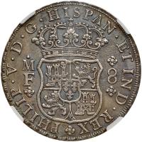 Mexico. 8 Reales, 1733-Mo MF NGC XF - 2