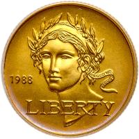 1988-W Seoul Olympiad $5 Gold PCGS MS69