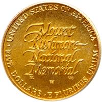 1991-W Mt. Rushmore Golden Anniv. Silver $5 Gold PCGS MS69 - 2