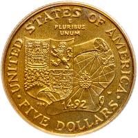 1992-W Christopher Columbus Quincentenary $5 Gold PCGS MS69 - 2