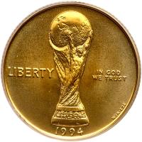 1994-W World Cup Tournament $5 Gold PCGS MS69
