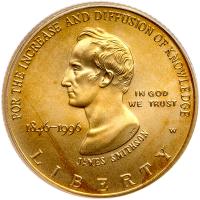 1996-W Smithsonian Institution 150th Anniversary $5 Gold