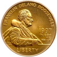 1997-W Franklin D. Roosevelt $5 Gold PCGS MS69