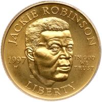1997-W Jackie Robinson $5 Gold PCGS MS69