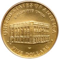 2001-W Capitol Visitor Center $5 Gold PCGS MS69 - 2