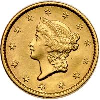 1853 $1 Gold Liberty MS63
