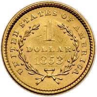 1853 $1 Gold Liberty MS63 - 2