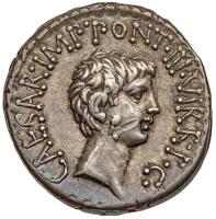 Mark Antony and Octavian, Denarius Nearly XF - 2