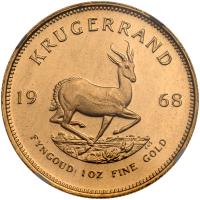 South Africa. Krugerrand, 1968 NGC MS68 - 2