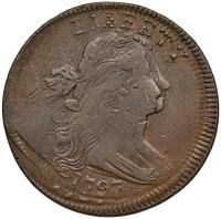 MINT ERROR. United States 1797 Large Cent. S-139 VF