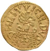 Visigoths of Spain. Leovigild AD 575-586. Light Gold Tremissis (2.11 g) VF Detai