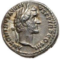 Antoninus Pius, 138-161 AD. AR Denarius (3.49g) XF