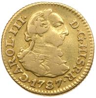 Spain. 1/2 Escudo, 1787-DV (Madrid) About VF