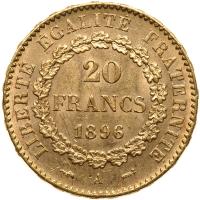France. 20 Francs, 1896-A Brilliant Unc - 2