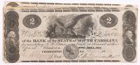 6-piece lot of Charleston, South Carolina $2.00 1864 Notes
