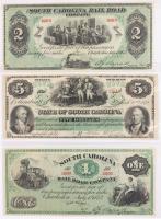 3-piece lot of 1872-1873 South Carolina Notes