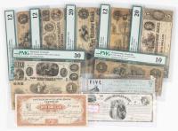 11-piece lot of Obsolete Bank Notes
