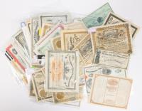 100-piece lot of 19th Century Colorado Mining Stock Certificates and Bonds