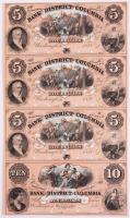 Rare 1858 District of Columbia Uncut Sheet of 4