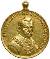 Austria: Wallenstein. Gilt Plated Bronze Medal, 1631 Sharpness of VF