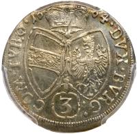 Austria. 3 Kreuzer (Groschen), 1664 (Hall) PCGS MS63 - 2