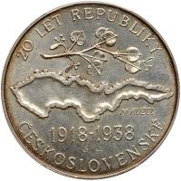 Czechoslovakia. Silver Medal, 1938 PCGS MS65