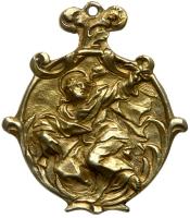 German States: Breslau. St. Mark the Evangelist Gilt-Silver Medal, 1724 Choice X