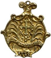 German States: Breslau. St. Mark the Evangelist Gilt-Silver Medal, 1724 Choice X - 2