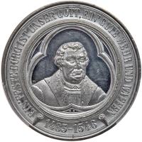 German States: Erfurt. White Metal Medal, 1883 PCGS Specimen 62