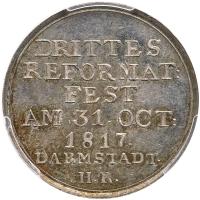 German States: Hesse-Darmstadt. Silver Striking of Ducat, 1817 PCGS MS62 - 2