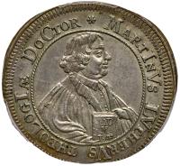 German States: Rothenburg. Pattern Silver Striking of 2 Ducats, 1717 (Chronogram)