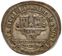 German States: Rothenburg. Pattern Silver Striking of 2 Ducats, 1717 (Chronogram) - 2