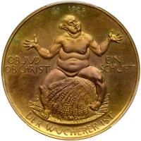 German States: Saxony. Satarical Inflation Medal, 1923 PCGS MS64