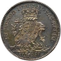 German States: Saxe-Gotha-Altenburg. 1/3 Taler, 1755-LCK PCGS About Unc - 2