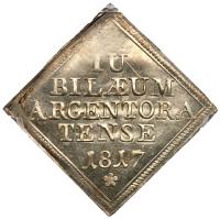 German States: Strassburg. Silver Klippe Medal, 1817 PCGS Unc