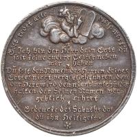 Germany. Ten Commandments Silver Medal, ND (17th C.) PCGS MS62