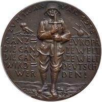 Germany. New Year's Cast Bronze Medal, 1918. PCGS MS62
