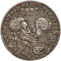 Great Britain. Silver Marriage Medal, 1625 PCGS VF30