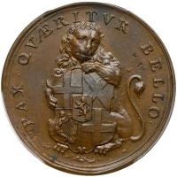 Great Britain. Cromwell Lord Protector Bronze Medal, 1653 (c.1730) PCGS MS63 - 2