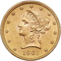 1901 $10 Liberty PCGS MS62