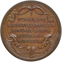 Great Britain. Bronze Medal, 1741 PCGS Specimen 63 - 2