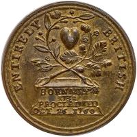 Great Britain. Brass Medal, 1760 PCGS AU58 - 2