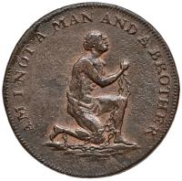Great Britain-Middlesex. 1/2 Penny Anti Slavery Token, ND (c.1795) VF