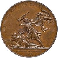 Great Britain. Death of Sir John Moore Bronze Medal, 1809 (1820) PCGS Specimen - 2