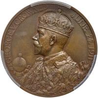 Great Britain. Coronation Bronze Medal, 1911 PCGS Specimen 64