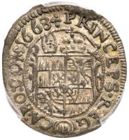 Austria: Olm&Atilde;&frac14;tz. 3 Kreuzer (Groschen), 1668 PCGS MS64 - 2